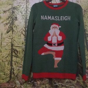 Yoga “Namasleigh” Christmas sweater
